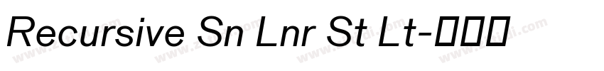 Recursive Sn Lnr St Lt字体转换